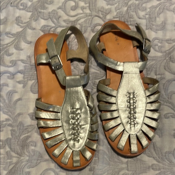 Zara Shoes - Zara Silver Strappy Sandals